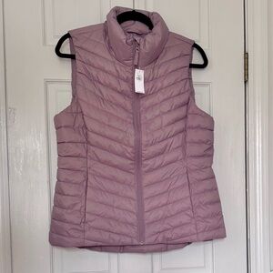 Old Navy Water-Resistant Lavender Puffer Vest NWT